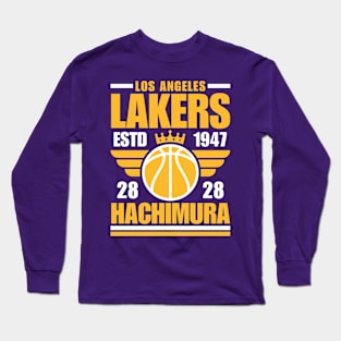 Los Angeles Lakers Hachimura 28 Basketball Retro Long Sleeve T-Shirt